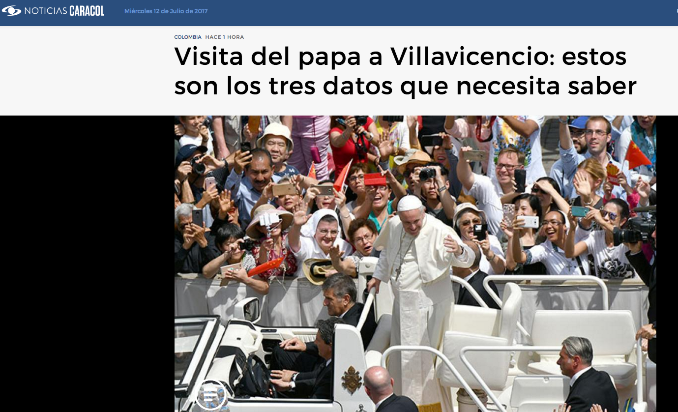 Visita del papa a Villavicencio: estos son los tres datos que necesita saber