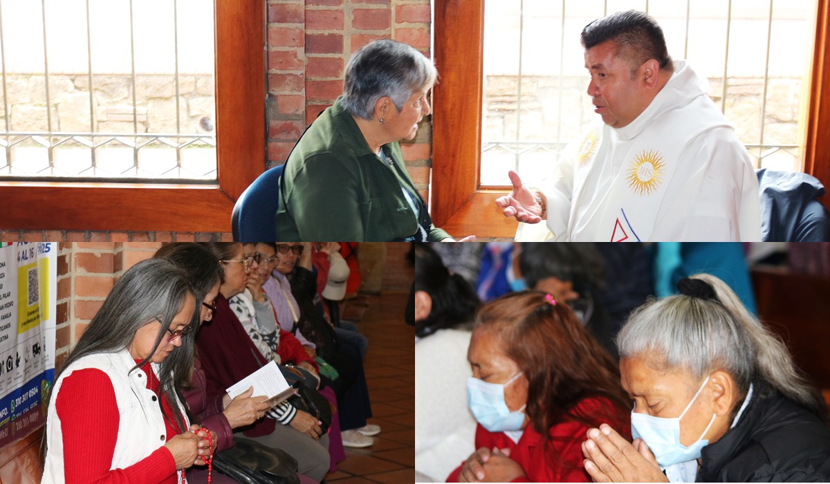 Durante toda la celebración jubilar, cinco sacerdotes estuvieron administrando a los peregrinos con el Sacramento de la Reconciliación.