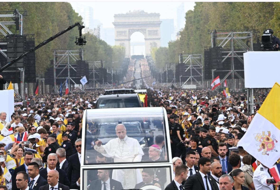 Humilde heraldo del Evangelio - Papa León en Francia