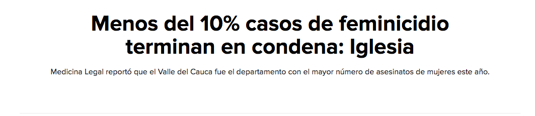 Menos del 10% casos de feminicidio terminan en condena: Iglesia