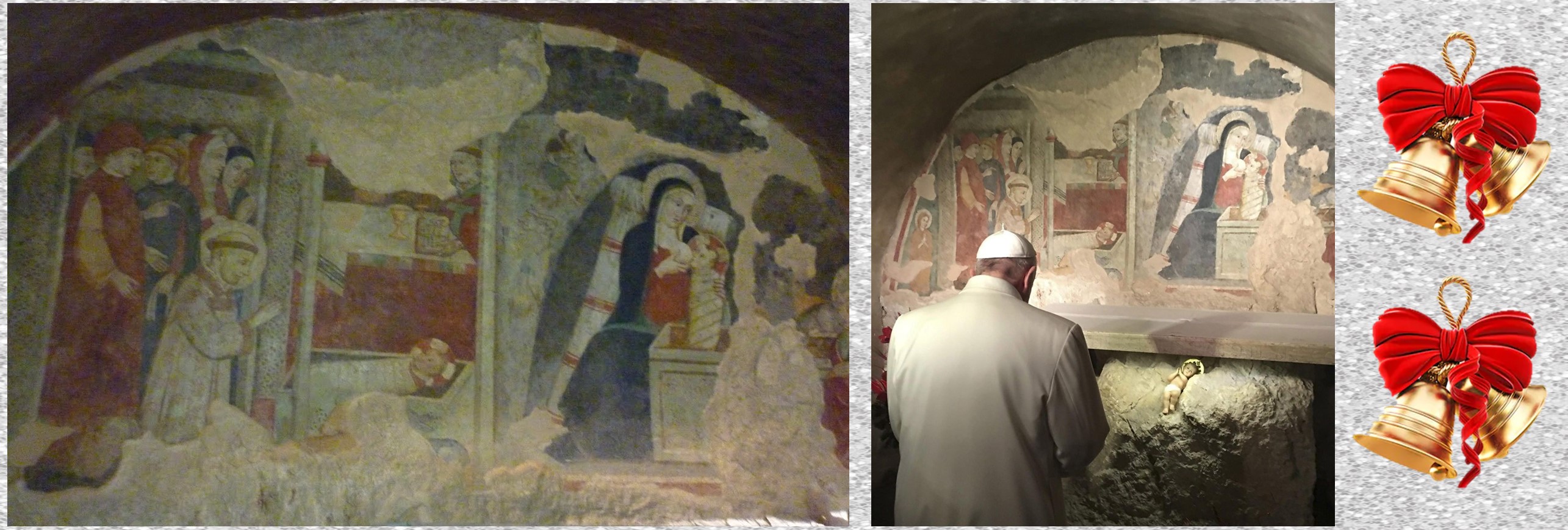 Francisco visita la Gruta de Greccio