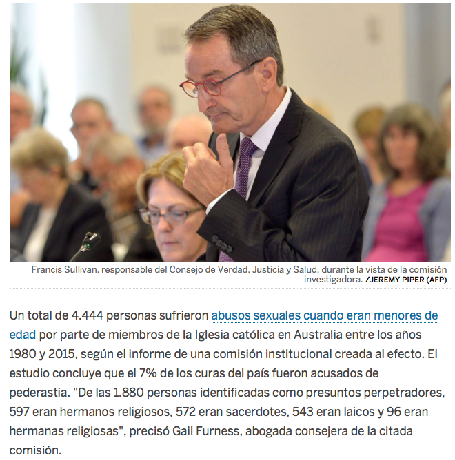 Casi 4.500 menores habrían sido abusados por curas en Australia