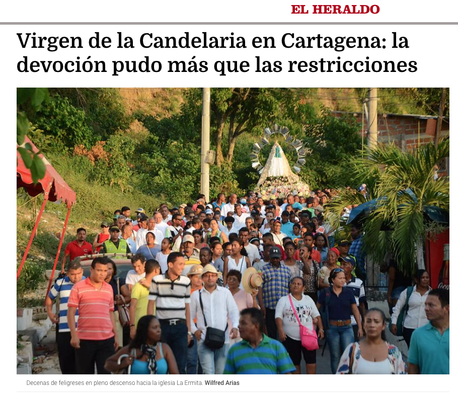 Virgen de la Candelaria en Cartagena: la devoción pudo más que las restricciones