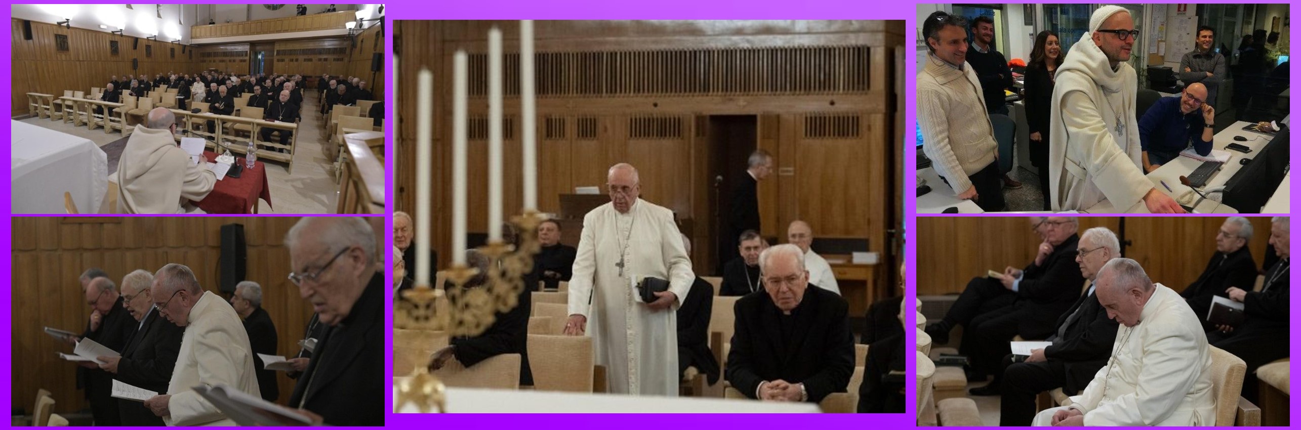 El Papa celebra su VI aniversario en retiros espirituales