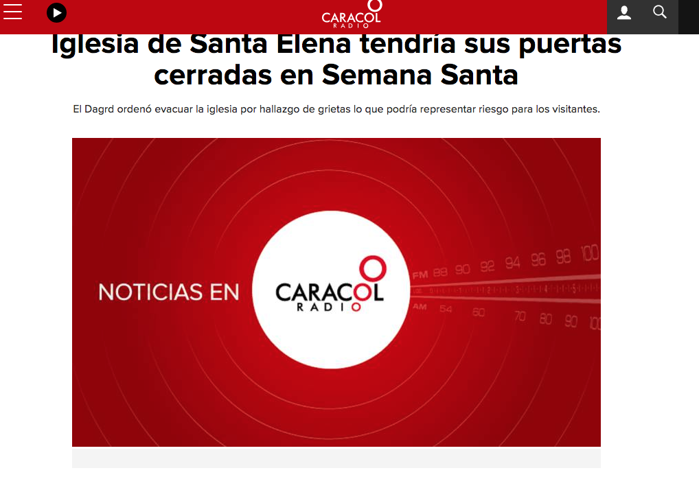 Iglesia de Santa Elena tendría sus puertas cerradas en Semana Santa