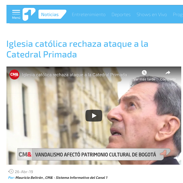 Iglesia católica rechaza ataque a la Catedral Primada