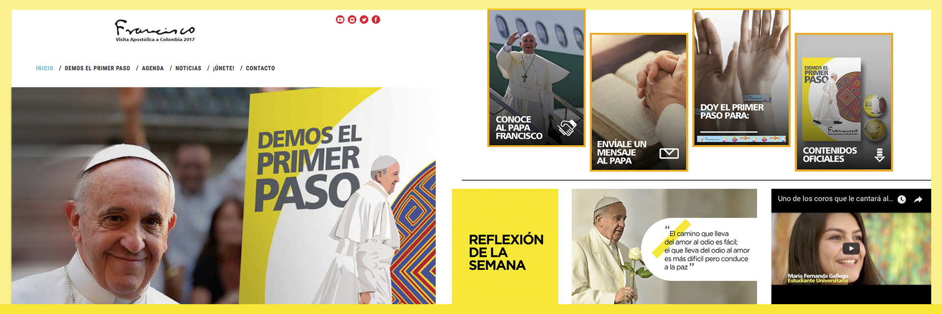 Se lanza la página oficial de la visita del papa Francisco a Colombia