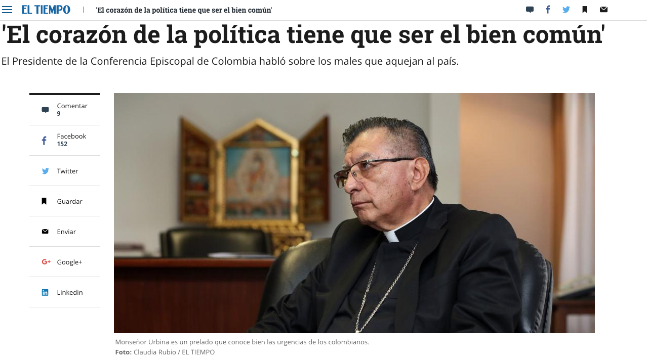 'El corazón de la política tiene que ser el bien común'