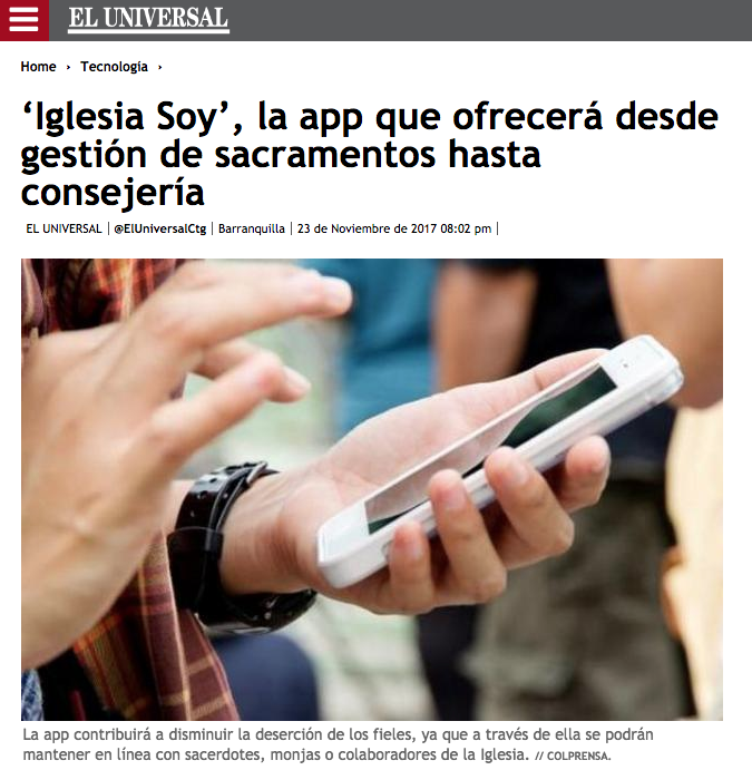 ‘Iglesia Soy’, la app que ofrecerá desde gestión de sacramentos hasta consejería