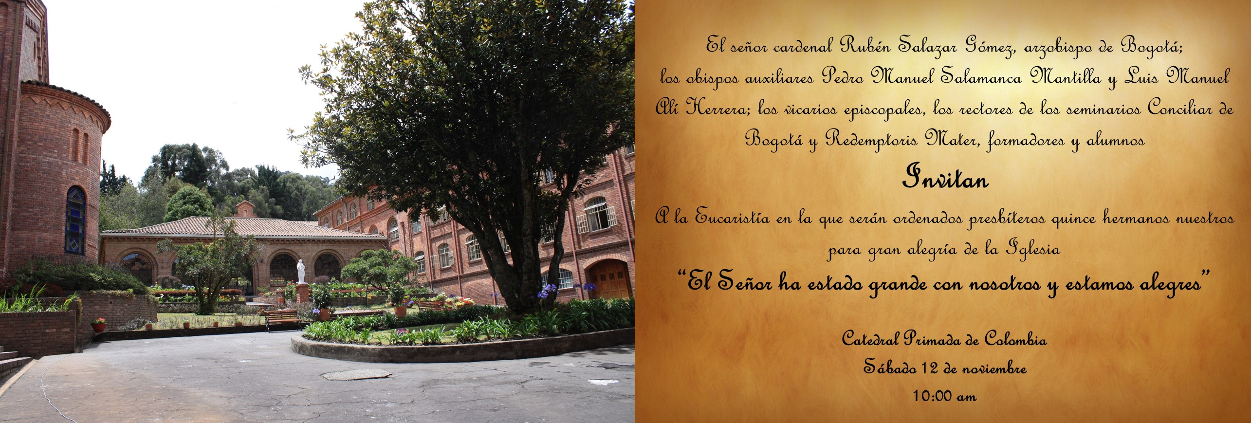 El sábado 12 de noviembre, en la catedral bogotana, recibirán la ordenación presbiteral quince diáconos