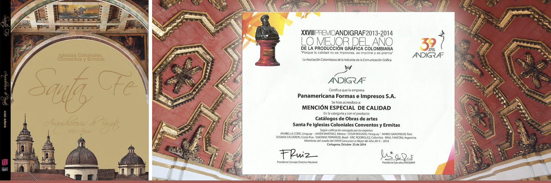 Premio para el libro “Santa fe: Iglesias Coloniales, Conventos y Ermitas”