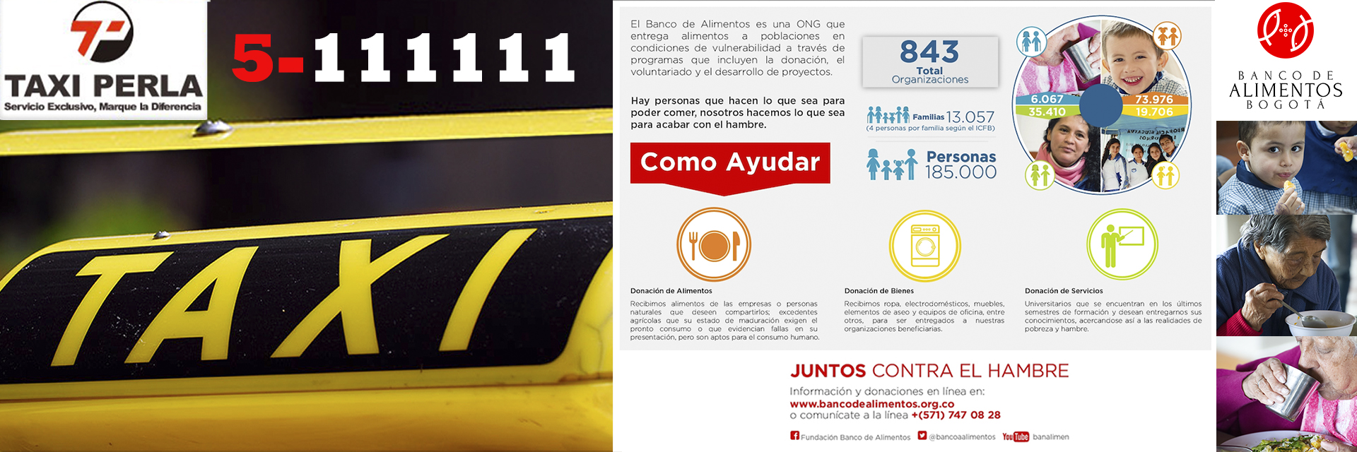 Más de 1000 taxistas se unen a la lucha contra el hambre.