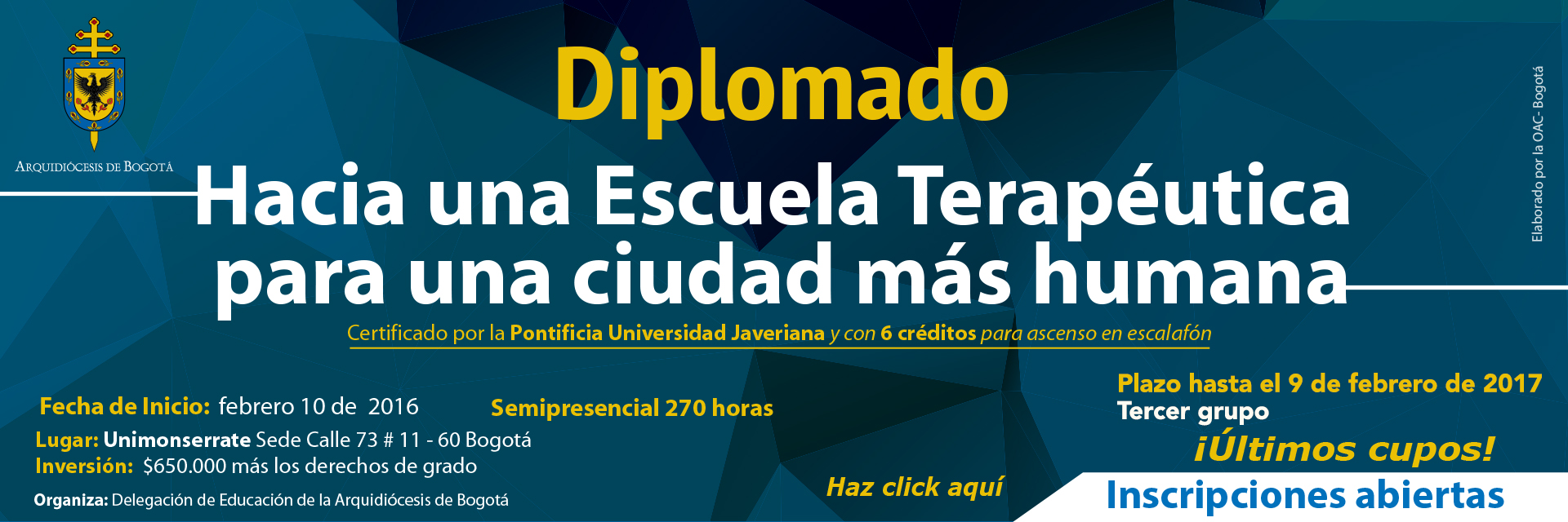 ¡Haz parte en el 2017 de la Humanización de la Educación!