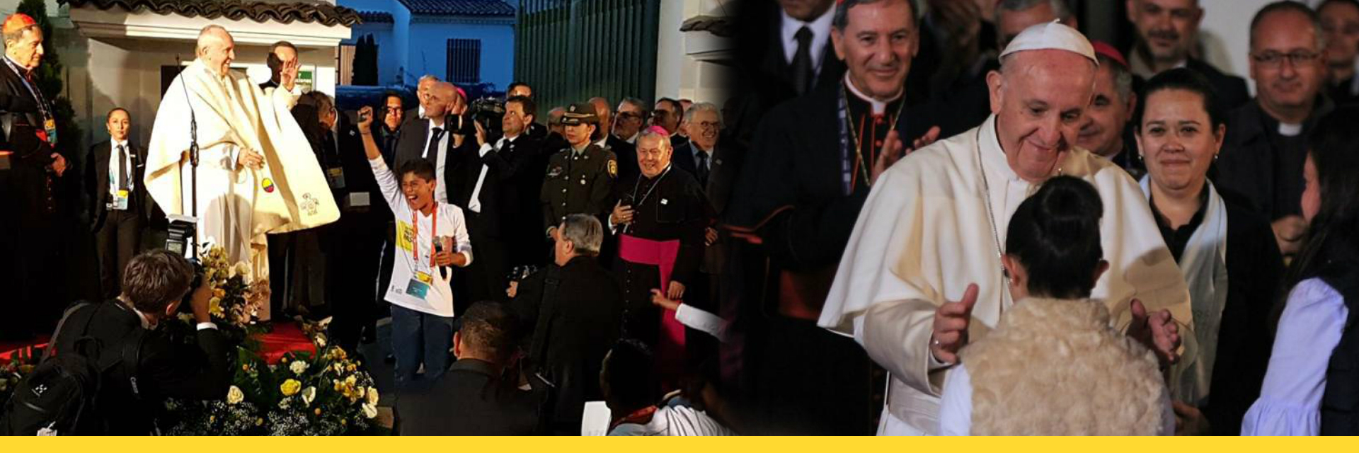 Emotivos mensajes del Papa en suelo colombiano