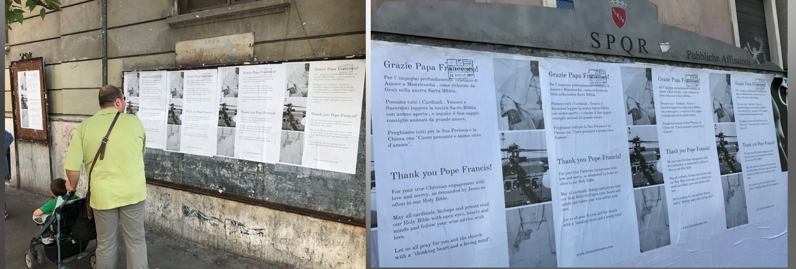 Roma se llena con carteles “propapa”