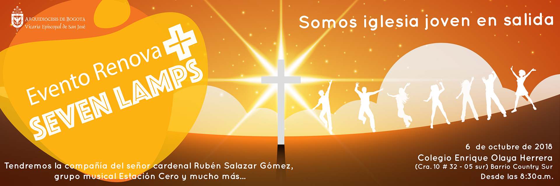 "Somos iglesia joven en salida"  Evento Renova + SEVEN LAMPS