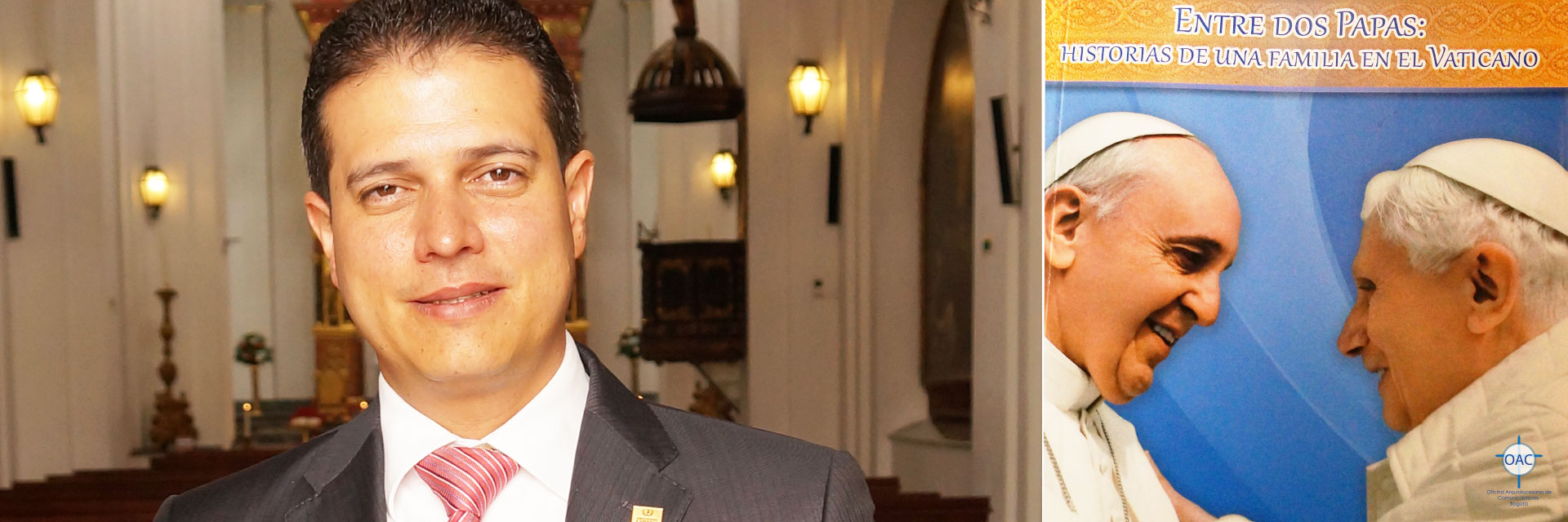 El rector de la Universidad Católica de Costa Rica vista Bogotá y presenta el más reciente de sus libros Entre dos Papas, la historia de una familia en El Vaticano