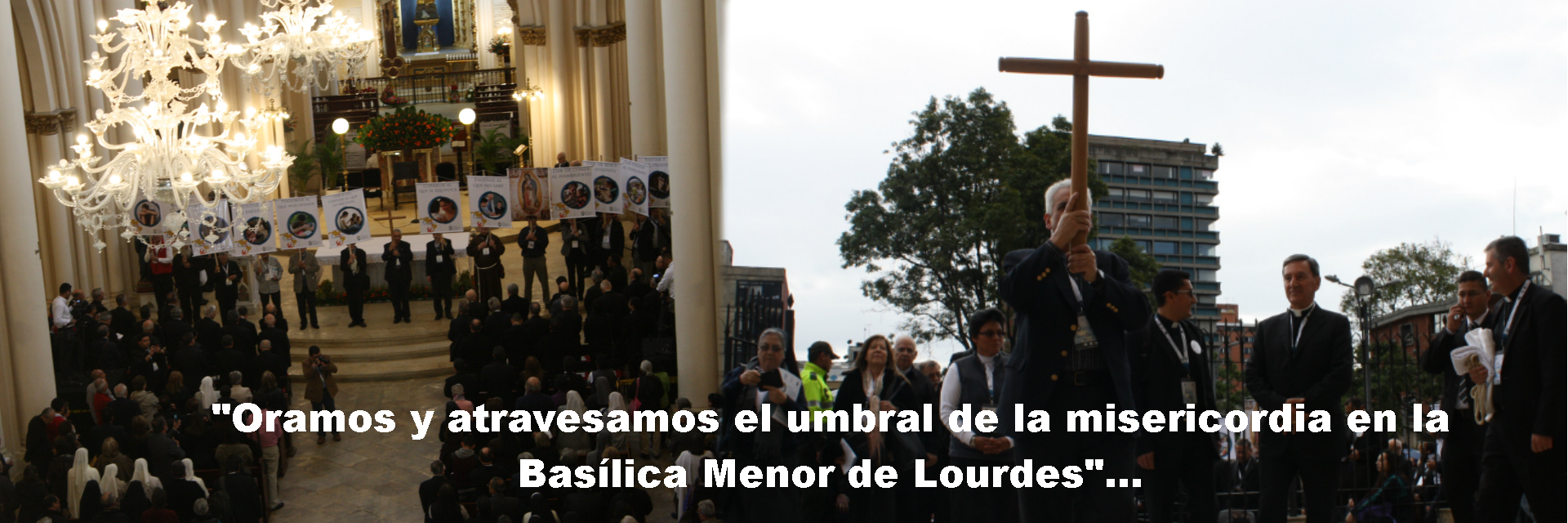 Procesion a la Basílica de Nuestra Señora de Lourdes
