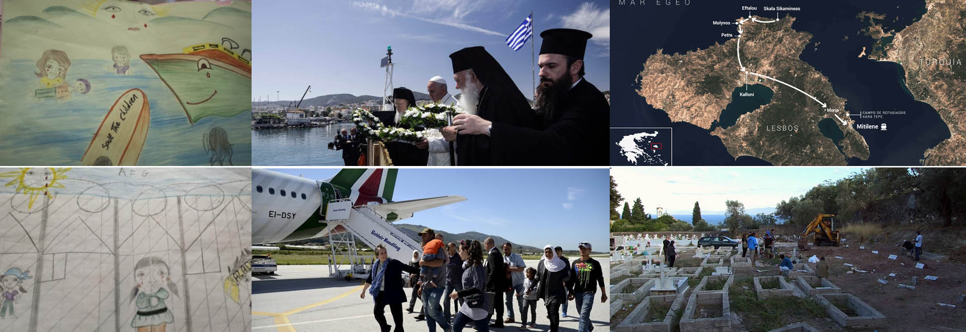 Conmovido Francisco fue a Lesbos  y rescató a tres familias