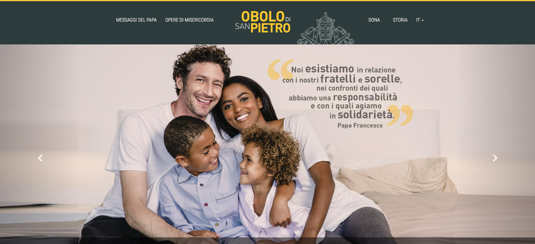 Nueva, ágil y permanente es la web del óbolo del san Pedro