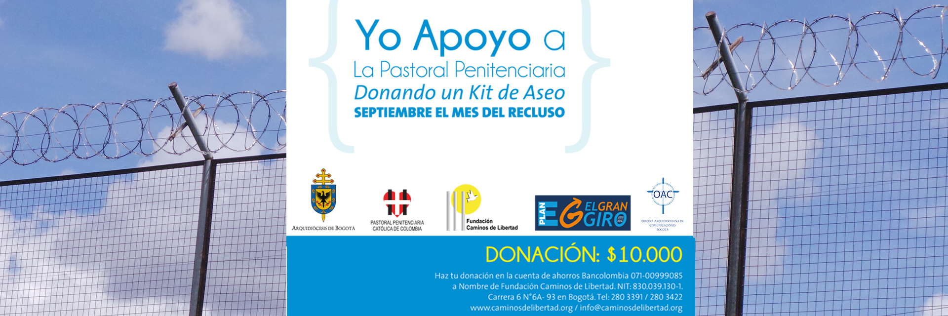 Campaña: Yo apoyo a la pastoral penitenciaria