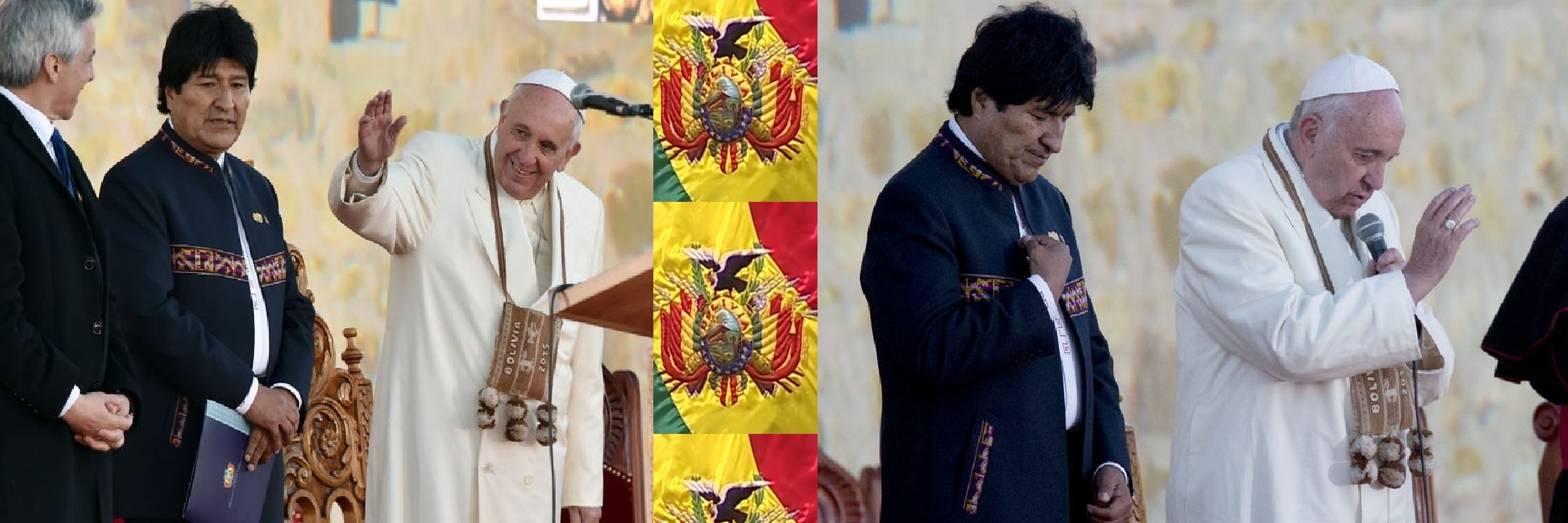 Papa Francisco en su llegada a Bolivia