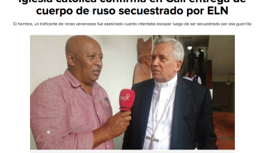 Iglesia católica confirma en Cali entrega de cuerpo de ruso secuestrado por ELN