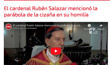 El cardenal Rubén Salazar mencionó la parábola de la cizaña en su homilía