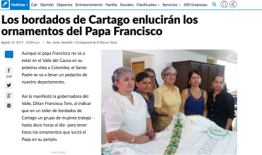 Los bordados de Cartago enlucirán los ornamentos del papa Francisco