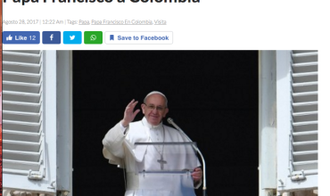 Hoy será lanzada oficialmente la visita del Papa Francisco a Colombia