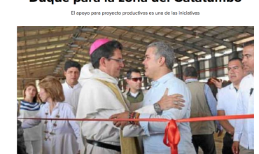 Iglesia celebra anuncios del presidente Duque para la zona del Catatumbo