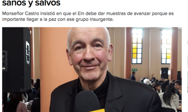 Iglesia espera que uniformados secuestrados por el Eln sean liberados sanos y salvos