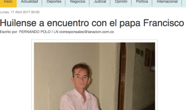 Huilense a encuentro con el papa Francisco