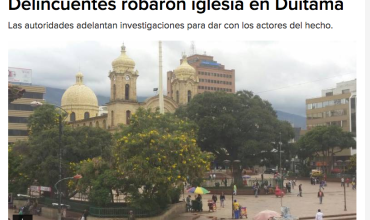 Delincuentes robaron iglesia en Duitama