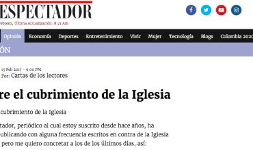 Sobre el cubrimiento de la Iglesia