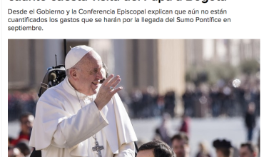 Desmienten cifra de la Alcaldía sobre cuánto cuesta visita del Papa a Bogotá