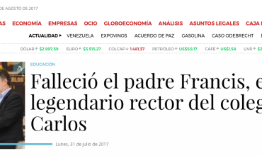 Falleció el padre Francis, el legendario rector del colegio San Carlos