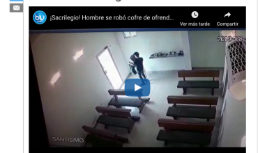 Hombre se robó cofre de ofrendas en una iglesia de Santa Marta