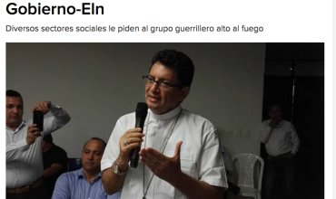 Iglesia destaca socialización de diálogos Gobierno-Eln