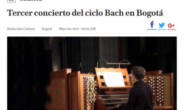 Tercer concierto del ciclo Bach en Bogotá