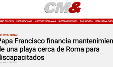 Papa Francisco financia mantenimiento de una playa cerca de Roma para discapacitados