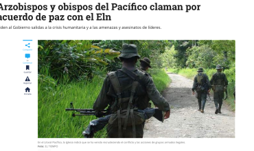 Arzobispos y obispos del Pacífico claman por acuerdo de paz con el Eln
