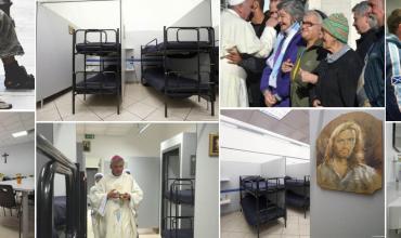 El Papa visitó el nuevo albergue construido para los sin techo en El Vaticano