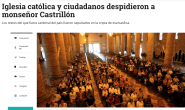 Iglesia católica y ciudadanos despidieron a monseñor Castrillón