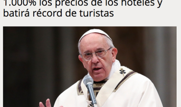 La visita del Papa a Fátima dispara 1.000% los precios de los hoteles y batirá récord de turistas