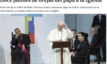 Doce jalones de orejas del papa a la Iglesia