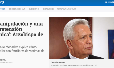'Hay manipulación y una clara pretensión económica': Arzobispo de Cali