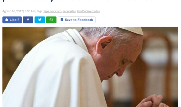 Papa pide perdón a víctimas de sacerdotes pederastas y condena “monstruosidad”