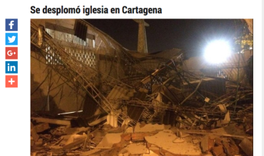 Se desplomó iglesia en Cartagena