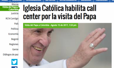 Iglesia Católica habilita call center por la visita del Papa